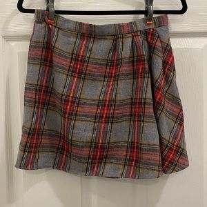 Jcrew wool plaid skirt